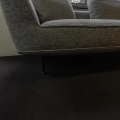 Wittmann 3-Sitzer-Sofas|Sofa Andes Bezug Stoff Gent Grau Füße Pulverbeschichtet Schwarz Grau