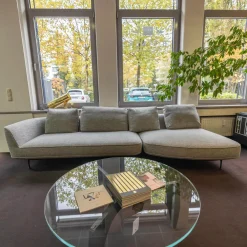 Wittmann 3-Sitzer-Sofas|Sofa Andes Bezug Stoff Gent Grau Füße Pulverbeschichtet Schwarz Grau