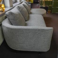 Wittmann 3-Sitzer-Sofas|Sofa Andes Bezug Stoff Gent Grau Füße Pulverbeschichtet Schwarz Grau