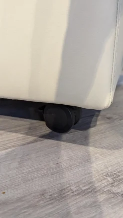 Stressless 2-Sitzer-Sofas|Sofa Arion Leder Paloma Light Grey Grau Stahlfuß 001 Edelstahl Poliert Holzteile Wenge Kopfstütze Höhenverstellbar Inklusive Hocker Mit Tischablage