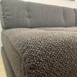 Wittmann Schlafsofas|Sofa Atrium Stoff Spellbound Silver Mist 093 Grau Füße Schwarz Mit Schlaffunktion