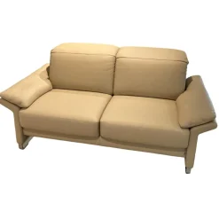 Erpo 2-Sitzer-Sofas|Sofa Avantgarde Leder 43 Pearl 210 Beige Gestell Metall Hochglanz