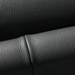 Leolux 2-Sitzer-Sofas|Sofa Bellice 679 B20 Vollnarbenleder Raffino 109 Shark Schwarz Grau Gestell Epoxy Granite Matt