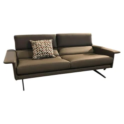 Durlet 2-Sitzer-Sofas|Sofa Brooklyn Leder PG500 Chamo Lava Grau