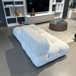 B&B Italia 2-Sitzer-Sofas|Sofa Camaleonda Stoff 103 Enia Elfenbein Weiß Füße Buchenholz Natur