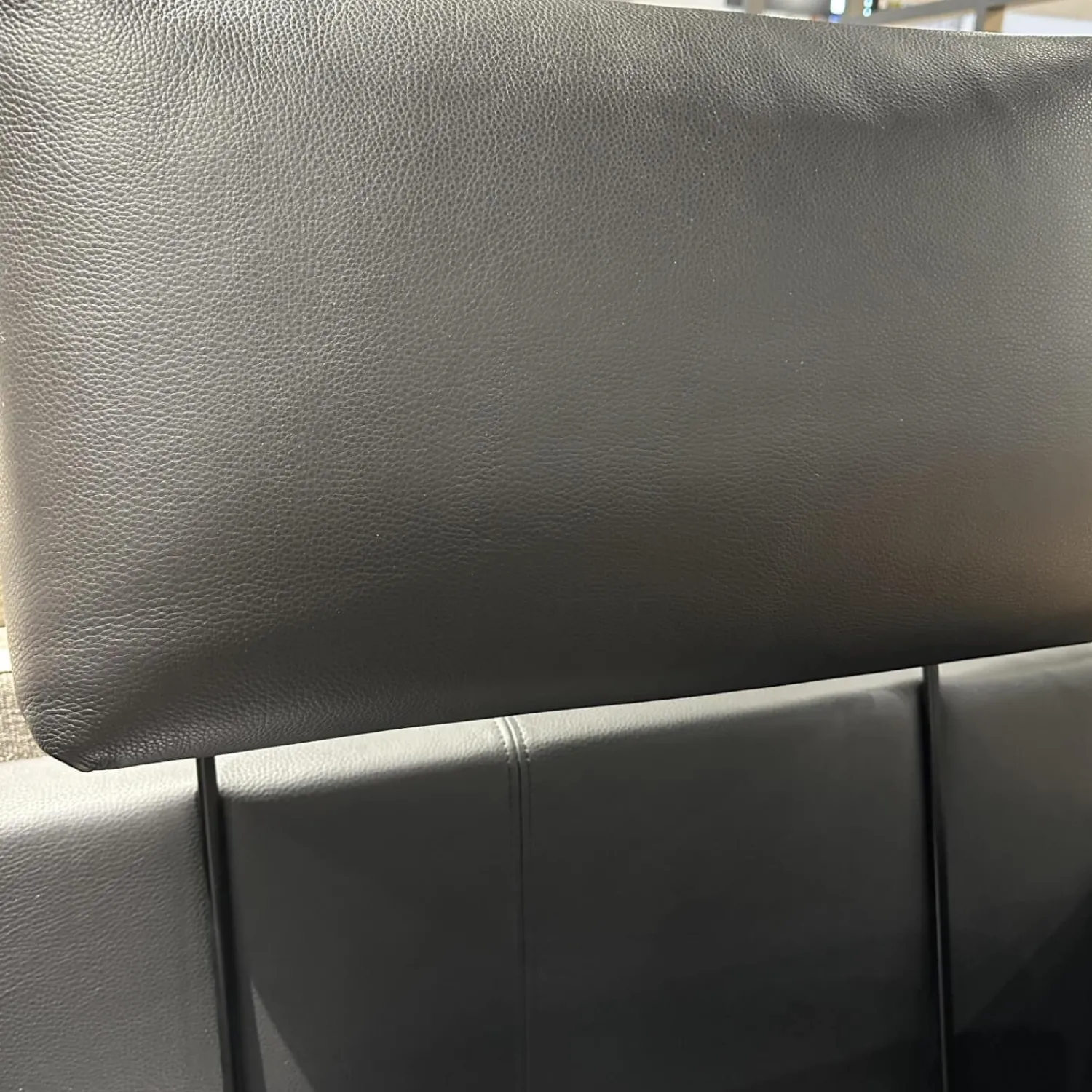 Rolf Benz 2-Sitzer-Sofas|Sofa Cara 009 In Leder 38.110 Verkehrschwarz Schwarz Niedriges Rückenkissen Sitzkomfort Classic Mit Kopfstütze Und Kissen