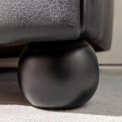 Poltrona Frau 2-Sitzer-Sofas|Sofa Chester Leder Pelle SC 80 Nero Schwarz