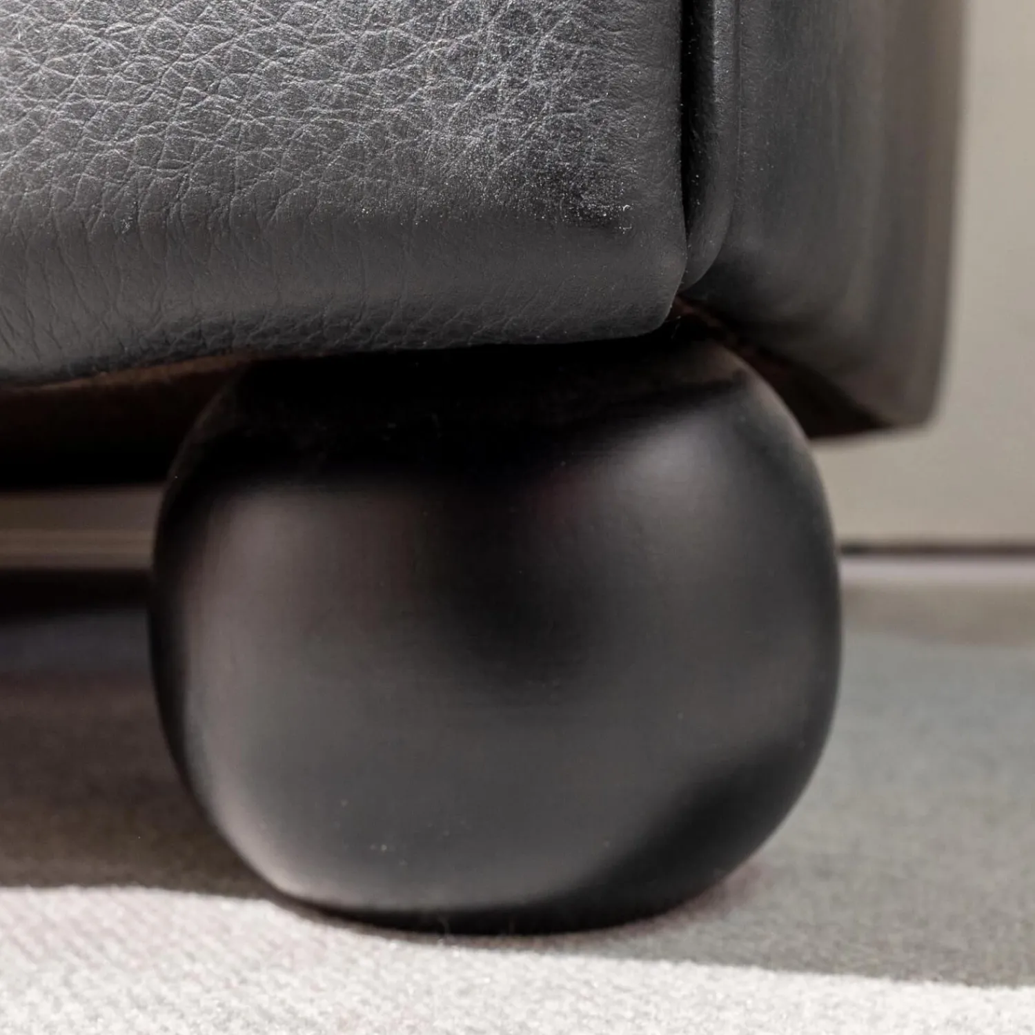 Poltrona Frau 2-Sitzer-Sofas|Sofa Chester Leder Pelle SC 80 Nero Schwarz