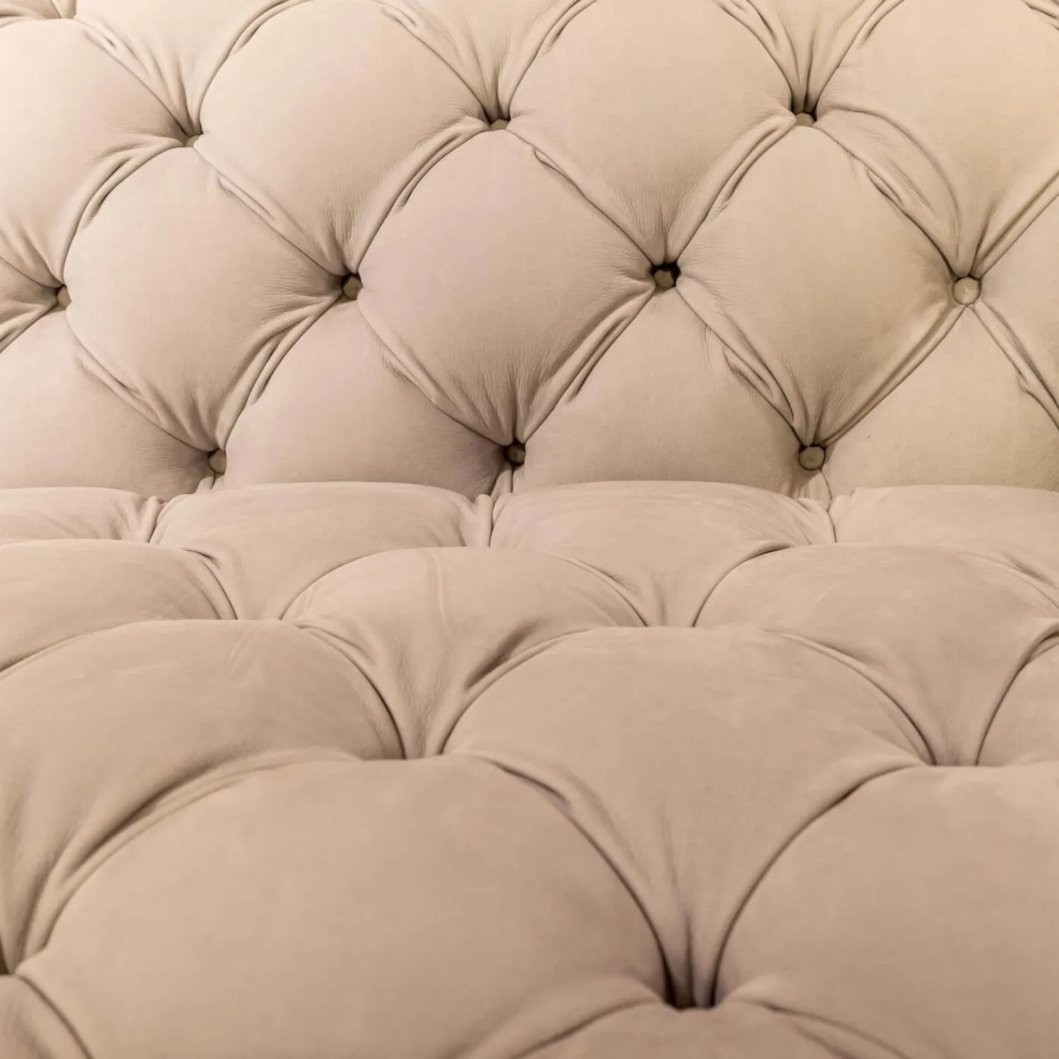 Baxter 3-Sitzer-Sofas|Sofa Chester Moon Leder Kashmir Nuage Grau