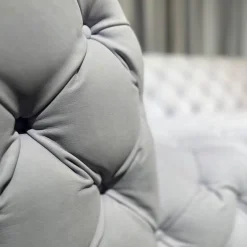 Baxter 3-Sitzer-Sofas|Sofa Chestermoon Bezug Leder Kashmir Lavande Grau Füße Buche Wenge Gebeizt