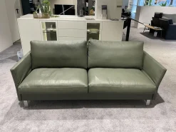 Erpo 2-Sitzer-Sofas|Sofa Classics CL990 R Leder 170 163 Olive Grün Kufe Metall