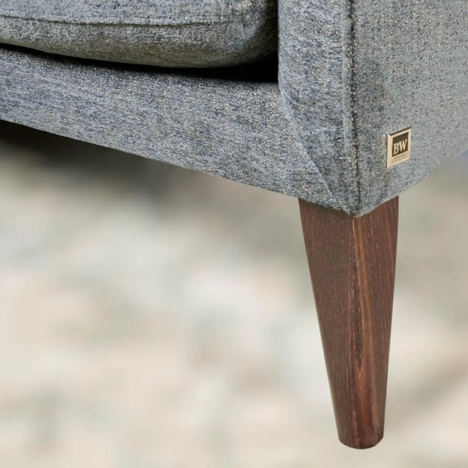 Bielefelder Werkstätten 2-Sitzer-Sofas|Sofa Coco 2 67,5 Stoff Uma BW1738 191 Füße Holz Dunkelbraun