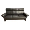 Arco 3-Sitzer-Sofas|Sofa Colorado Leder Rodeo 9110 050 Schwarz Metallfuß M03