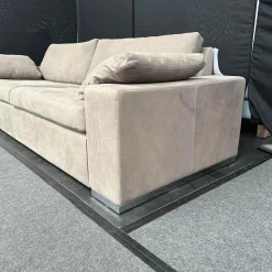 COR 2-Sitzer-Sofas|Sofa Conseta Leder 683 Taupe Beige Rahmenfuß Verchromt Füllungen Luftzellen Inklusive Armlehnenkissen