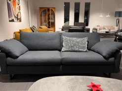 COR 2-Sitzer-Sofas|Sofa Conseta Stoff 11025 Deep Ocean Blau Schmalkufe Lack Firmamentblau Inklusive Kissen