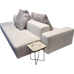 Ditre Italia 3-Sitzer-Sofas|Sofa Crossline Stoff Porto 101 Creme Weiß mit 3 Kissen