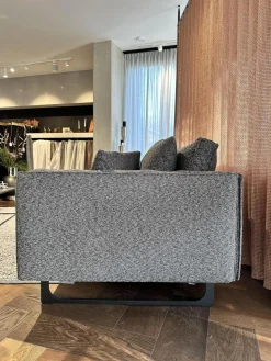 IP Design 3-Sitzer-Sofas|Sofa Cube Air Stoff Mara IP1763 494 Grau Füße Metallkufe Schwarz Mit Kissen