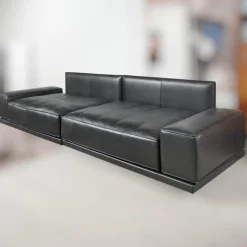 IP Design 3-Sitzer-Sofas|Sofa Cube Lounge Leder Space Schwarz