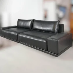 IP Design 3-Sitzer-Sofas|Sofa Cube Lounge Leder Space Schwarz