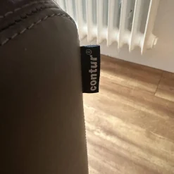 Contur 2-Sitzer-Sofas|Sofa Cuneo 100 Leder Seminole 51 Nachtgrau Anthrazit Schwebefuß Eric Schwarz