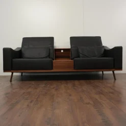 Brühl 2-Sitzer-Sofas|Sofa Deep Space Leder Jumbo 5662 22 Dunkelbraun Nussbaum