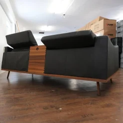 Brühl 2-Sitzer-Sofas|Sofa Deep Space Leder Jumbo 5662 22 Dunkelbraun Nussbaum