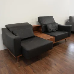 Brühl 2-Sitzer-Sofas|Sofa Deep Space Leder Jumbo 5662 22 Dunkelbraun Nussbaum