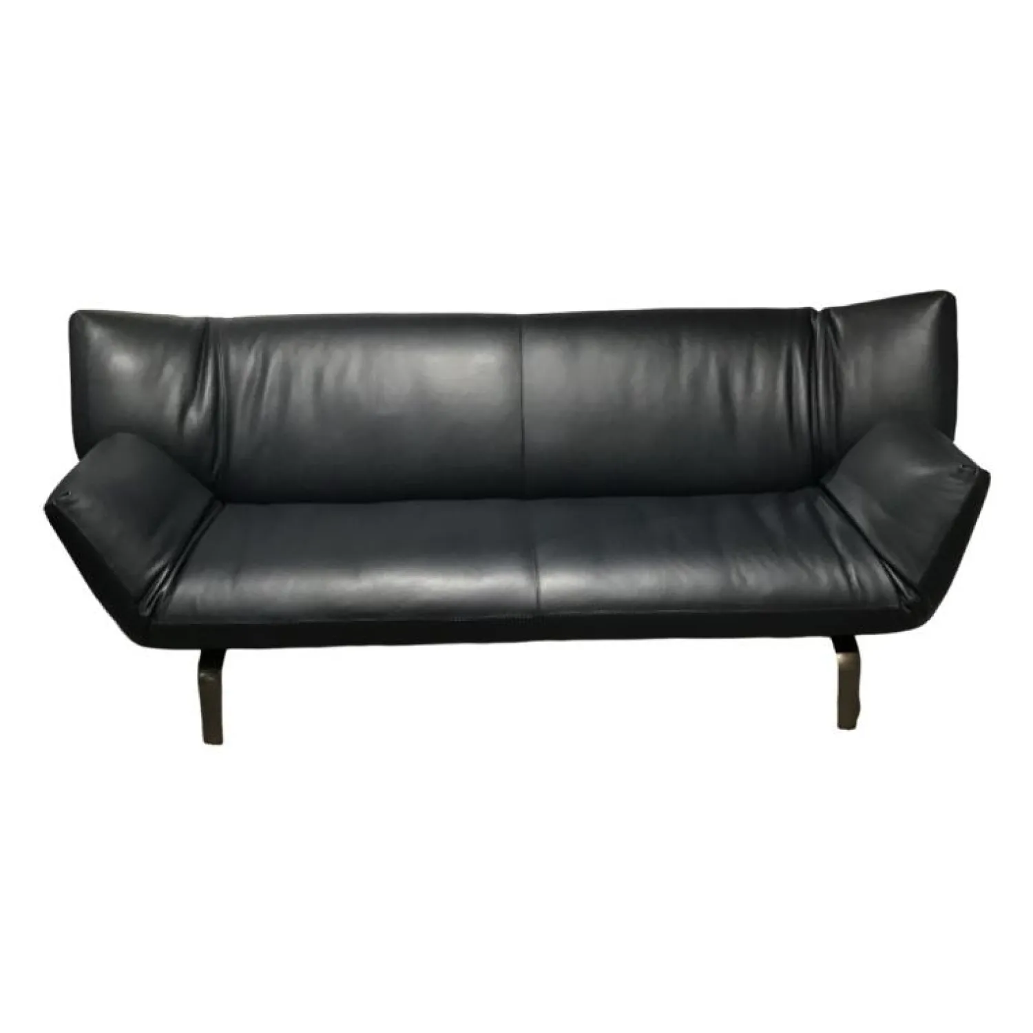 Leolux 3-Sitzer-Sofas|Sofa Devon 3-Sitzer Leder 14410 Raffino 130 Dragonfly Schwarz