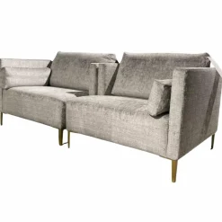 WK Wohnen 2-Sitzer-Sofas|Sofa Doppelsitzer Seat Indigo Stoff 23092 Mit 2 Zierkissen