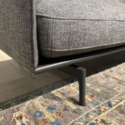 Rolf Benz 3-Sitzer-Sofas|Sofa Dreisitzer Liv Stoff 17.046 Beigegrau Gestell Aluminium Feinstrukturiert Pulverbeschichtet Matt Umragrau