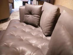 De Sede 3-Sitzer-Sofas|Sofa Dreisitzig DS-0040 Leder Espresso Braun Untergestell Hochglanz Verchromt Rückenpolster Hochklappbar