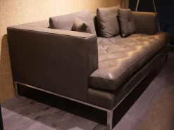 De Sede 3-Sitzer-Sofas|Sofa Dreisitzig DS-0040 Leder Espresso Braun Untergestell Hochglanz Verchromt Rückenpolster Hochklappbar