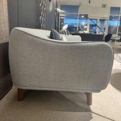 Giorgetti 2-Sitzer-Sofas|Sofa Drive Stoff D Cielo 6356 Blau mit 2 Kissen