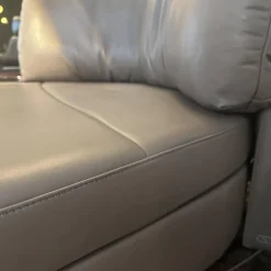 De Sede 3-Sitzer-Sofas|Sofa DS 167 129 Leder Touch Taupe Grau Füße Edelstahl Inklusive Kissen