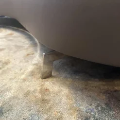 De Sede 3-Sitzer-Sofas|Sofa DS 167 129 Leder Touch Taupe Grau Füße Edelstahl Inklusive Kissen