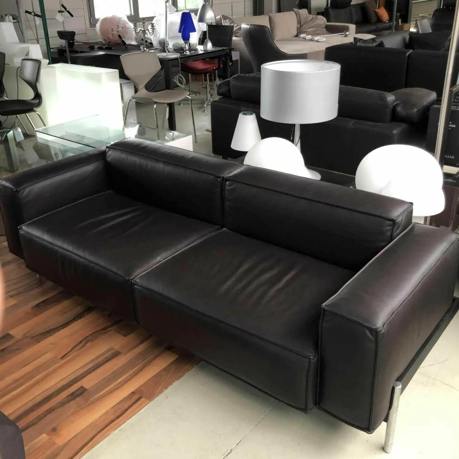 De Sede 2-Sitzer-Sofas|Sofa DS 0022/323 Leder Touch Espresso Gestell Metall