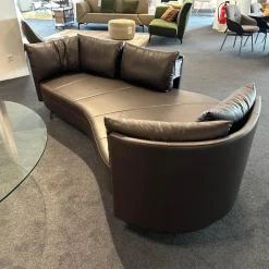 De Sede 2-Sitzer-Sofas|Sofa DS-167 Leder Select 2477 Cigarro Braun Füße Edelstahl Poliert Rücken Umlaufend Verschiebbar