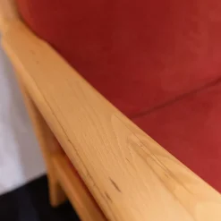 Dyrlund 2-Sitzer-Sofas|Sofa DY 1260 2,5-Sitzer Stoff Comfort 0028 Rot Kernbuche Geölt