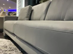 Rolf Benz 2-Sitzer-Sofas|Sofa Ego Leder 38 101 Hell Steingrau Grau