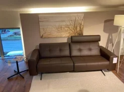 Stressless 2-Sitzer-Sofas|Sofa Ella Leder Paloma 094 Espresso 09433 Braun Gestell Massivholz Füße Metall Pulverbeschichtet Schwarz