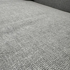 COR 3-Sitzer-Sofas|Sofa Elm Stoff 8300 Lichtgrau Grau Gestell Nussbaum Natur Geölt Braun Inklusive Kissen