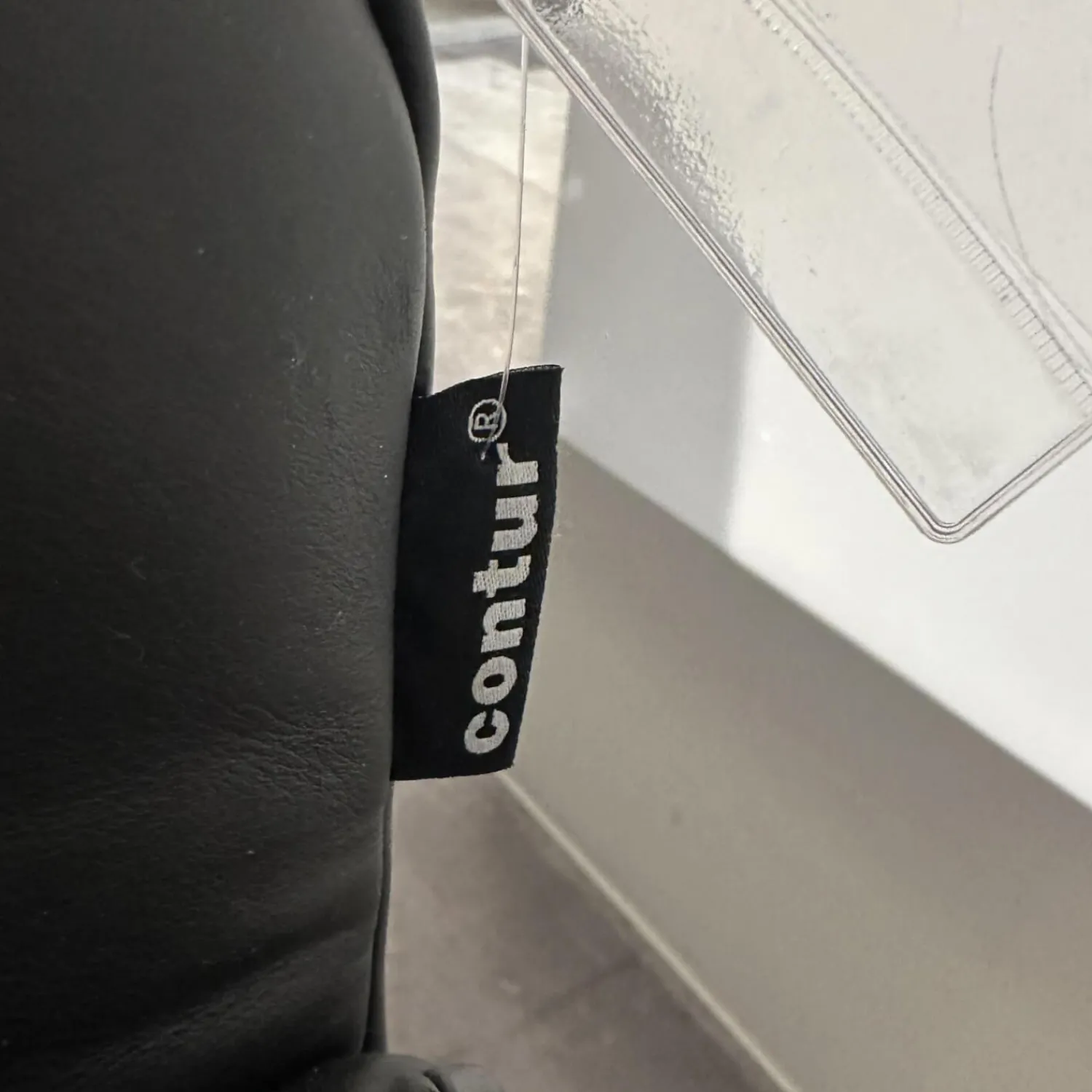 Contur 2-Sitzer-Sofas|Sofa Enna Leder L40 Rancho Nero WR51 Schwarz Metallkufe Metallfuß Chrom Mit Kopfstütze