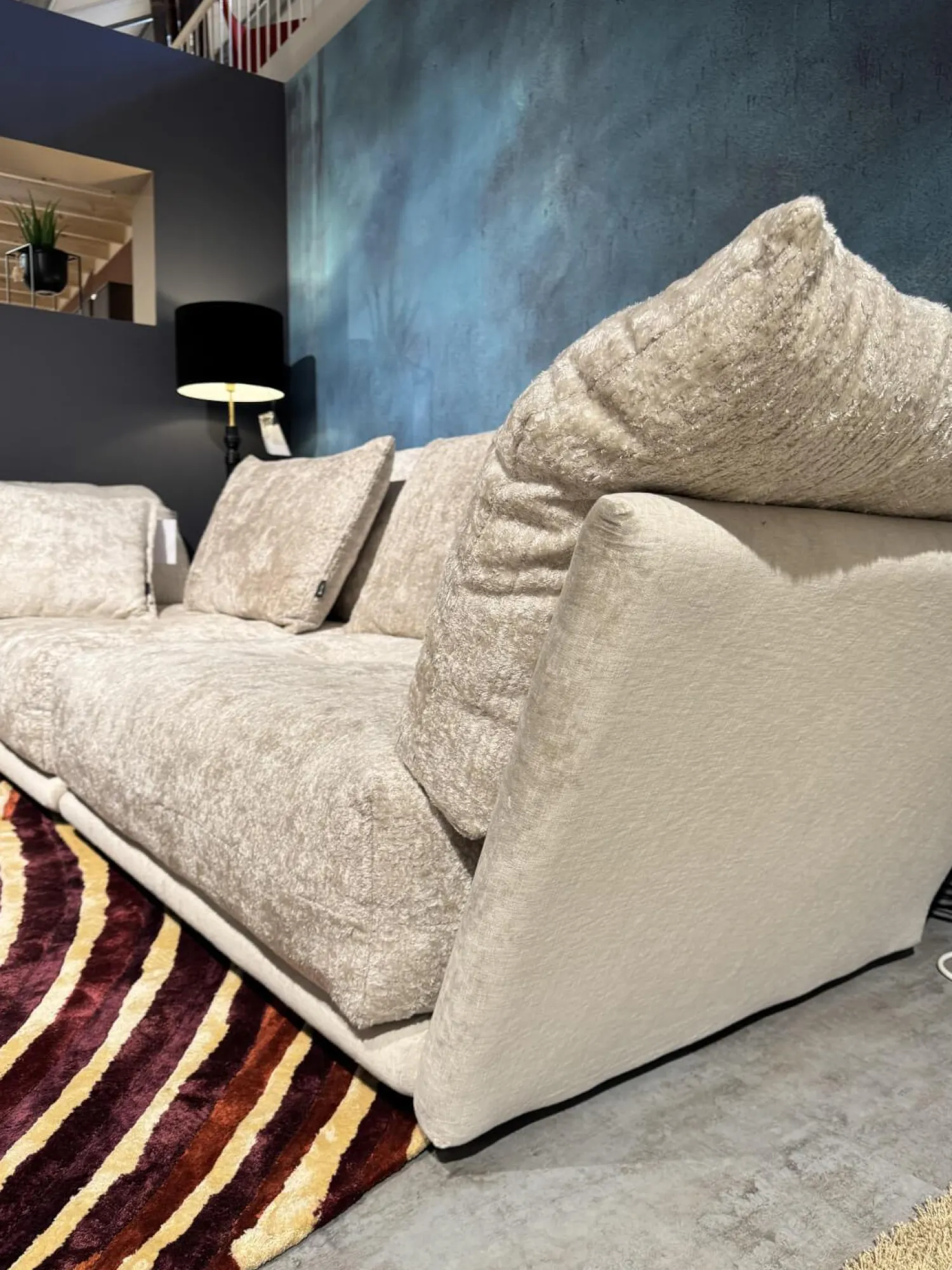 Bretz 2-Sitzer-Sofas|Sofa Esfera Stoff 66 Grau Vintage Velvet 65 Moonlight mit 3 Kissen