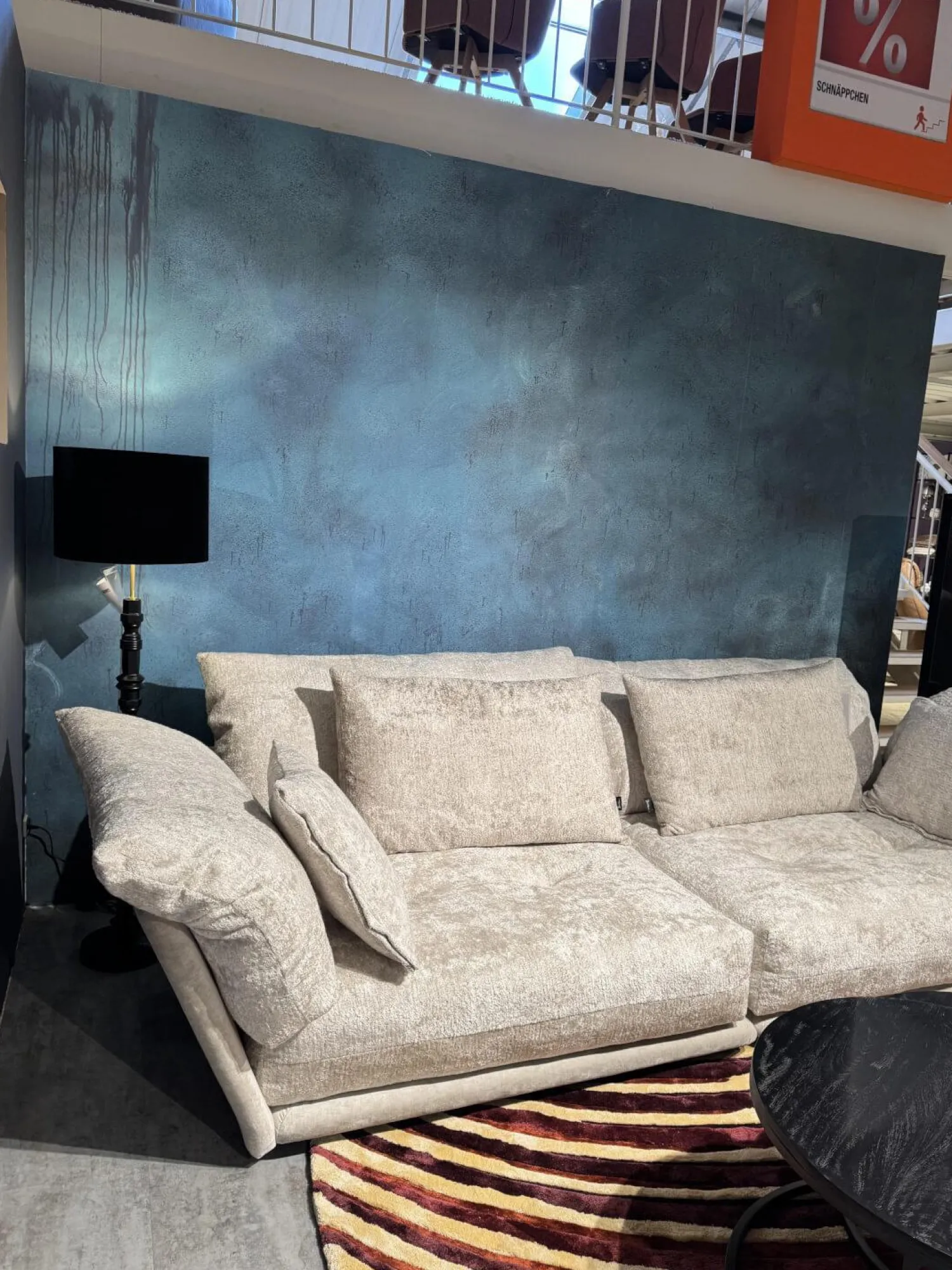 Bretz 2-Sitzer-Sofas|Sofa Esfera Stoff 66 Grau Vintage Velvet 65 Moonlight mit 3 Kissen