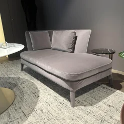 Maxalto 2-Sitzer-Sofas|Sofa Febo 2833TS Stoff 2053251 Sirio Grau Füße Mit Stoff Bezogen Inklusive Rückenkissen