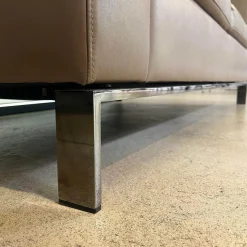 Walter Knoll 2-Sitzer-Sofas|Sofa Foster 503 20 Leder Elen Fango Braun Gestell Schwarz Verchromt Inklusive Kunststoffgleiter