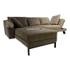 Brühl Ecksofas|Sofa Four Two Stoff 2813 0021 Greige Grau Beige Metallkufen Und Rollen Schwarz