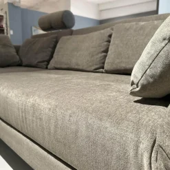 Brühl Ecksofas|Sofa Four Two Stoff 2813 0021 Greige Grau Beige Metallkufen Und Rollen Schwarz