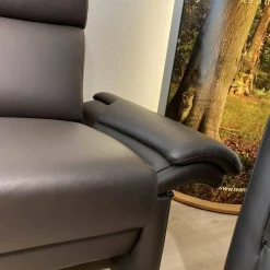 Puhlmann 2-Sitzer-Sofas|Sofa Gomera Zweisitzer Leder 18/7106 Dunkelbraun Savana 2 Armlehnen abklappbar