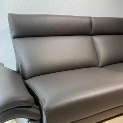 Puhlmann 2-Sitzer-Sofas|Sofa Gomera Zweisitzer Leder 18/7106 Dunkelbraun Savana 2 Armlehnen abklappbar